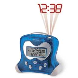 Oregon Scientific RM313PNA Blue Projection Atomic Alarm Clock with Indoor Temperature